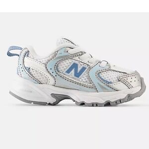 New Balance 530 Bungee Kids Sneakers White Blue‎ Toddler Running Shoes *6C Wide*